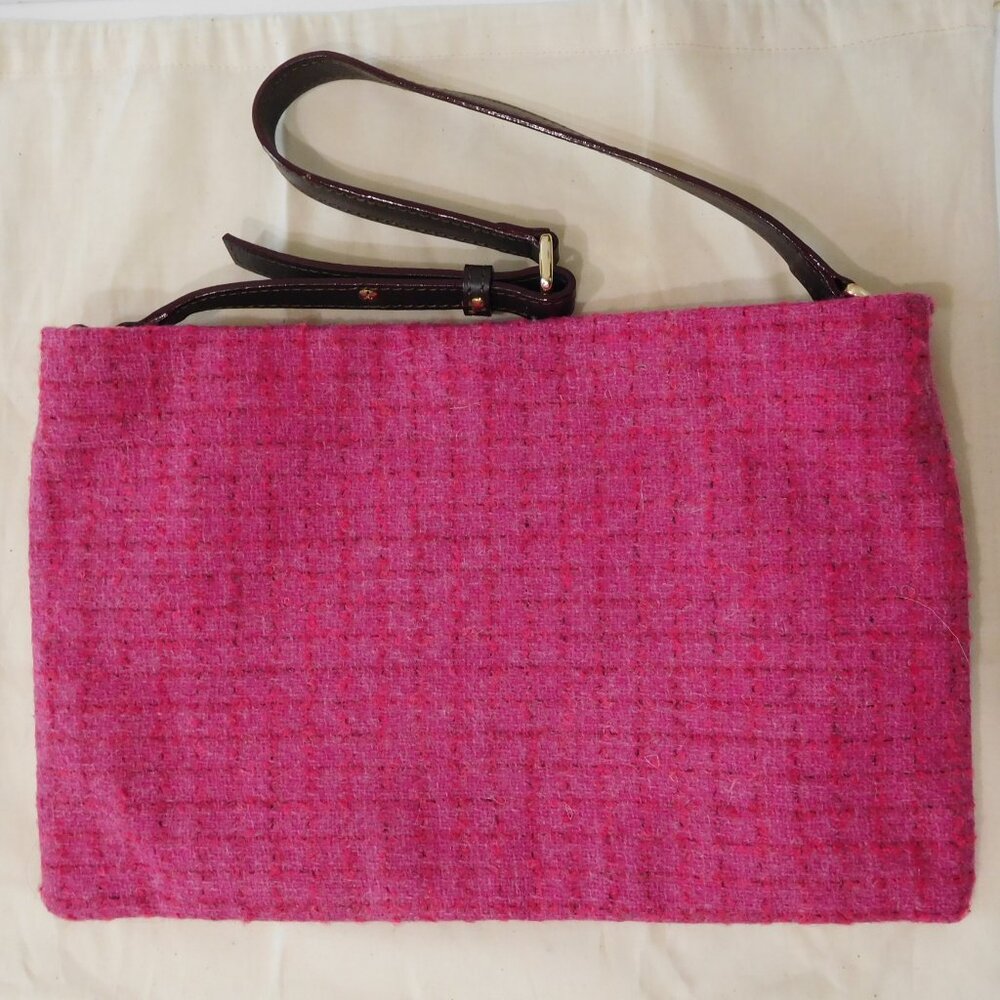 FRANCES VALENTINE ~ PINK WOOL POOCH BAG - Picture 8 of 10